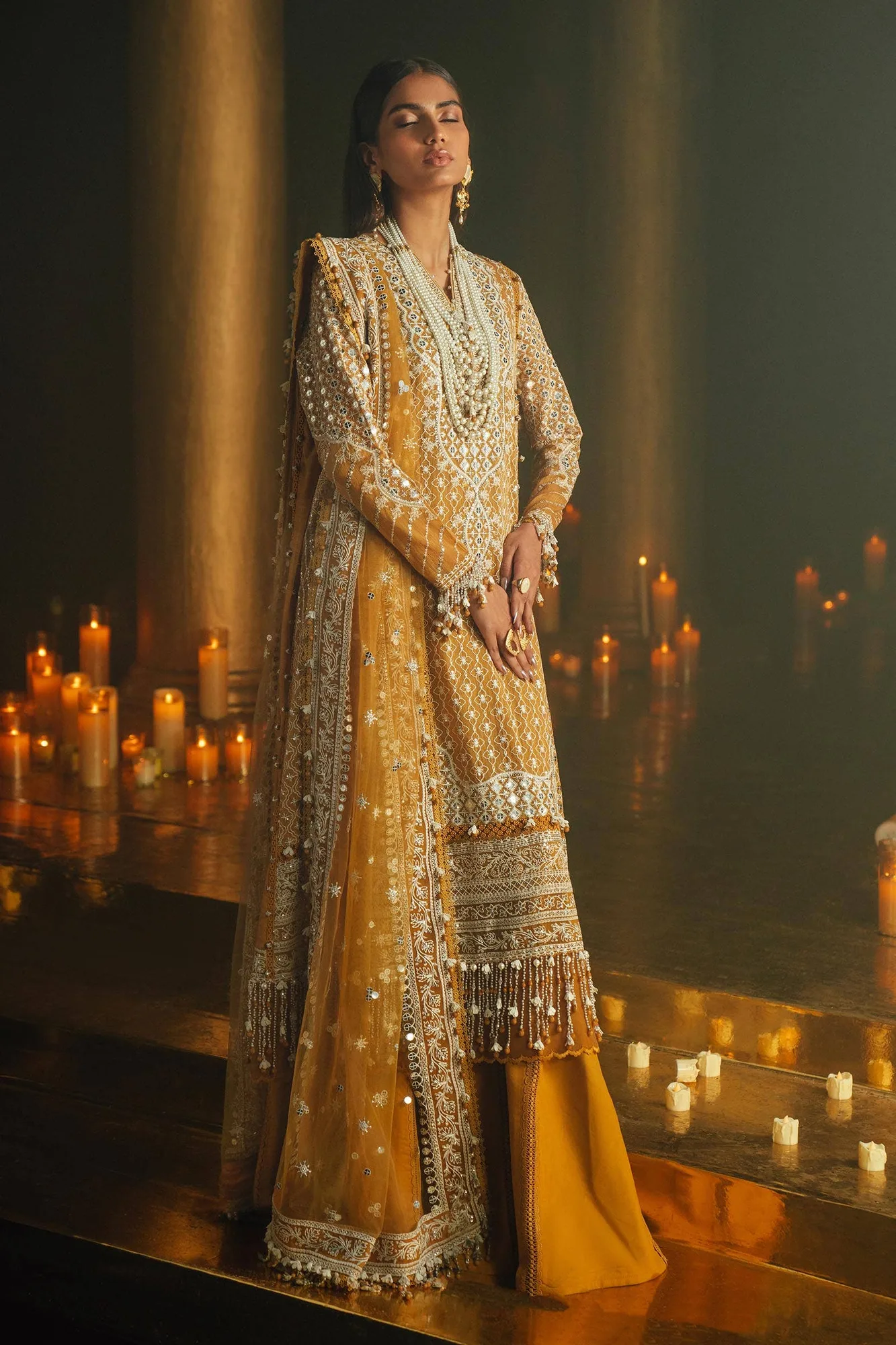 Sana Safinaz Luxury Collection 24 Orange Organza – view 7 – Poshaq