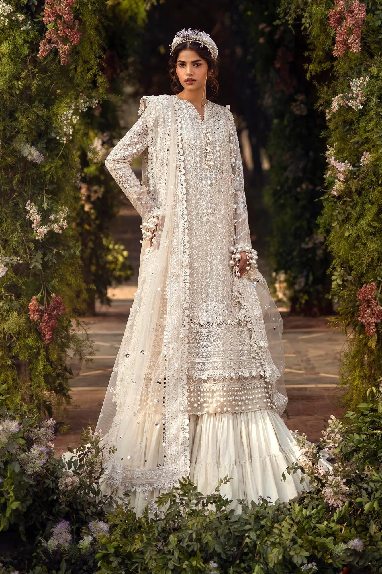 Sana Safinaz Luxury Collection 24 Off White Organza – view 1 – Poshaq