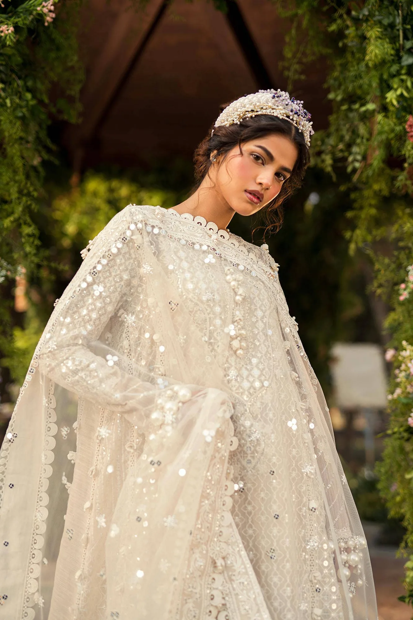 Sana Safinaz Luxury Collection 24 Off White Organza – view 6 – Poshaq