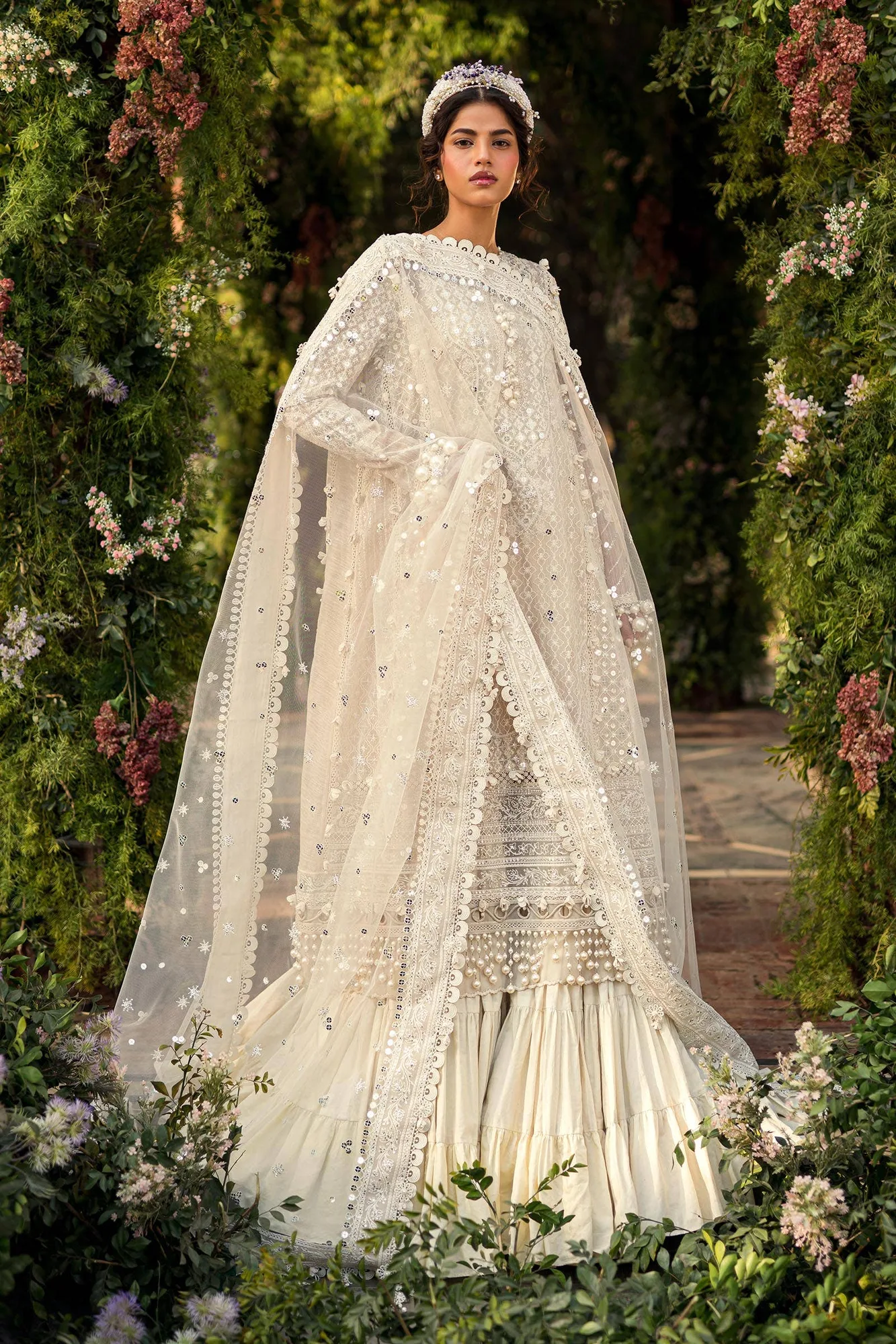 Sana Safinaz Luxury Collection 24 Off White Organza – view 7 – Poshaq