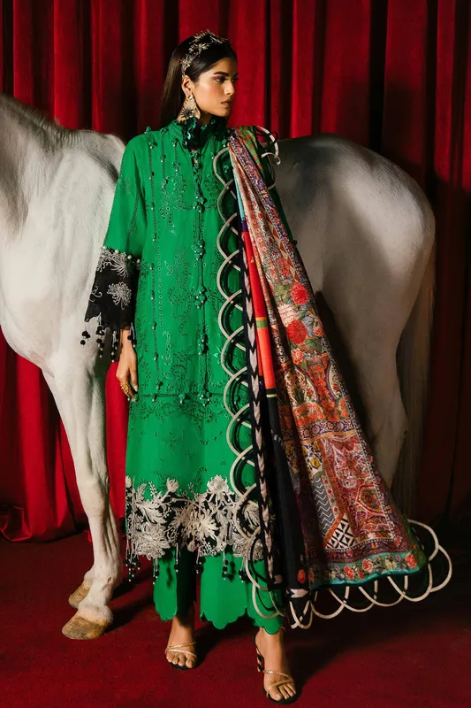 Sana Safinaz Luxury Collection 24 Green Organza – view 1 – Poshaq