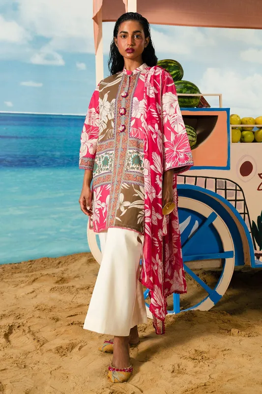 Sana Safinaz Mahay Summer Lawn 24 White Chiffon – view 1 – Poshaq