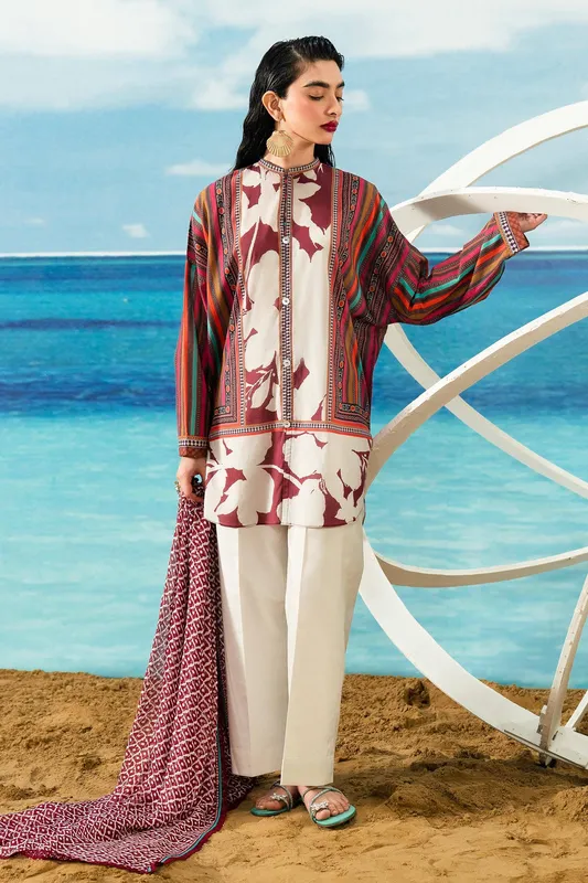 Sana Safinaz Mahay Summer Lawn 24 White Chiffon – view 1 – Poshaq
