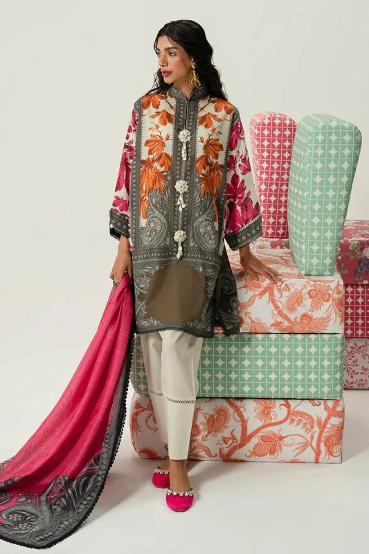 Sana Safinaz Mahay Summer Lawn 24 White Lawn – view 1 – Poshaq