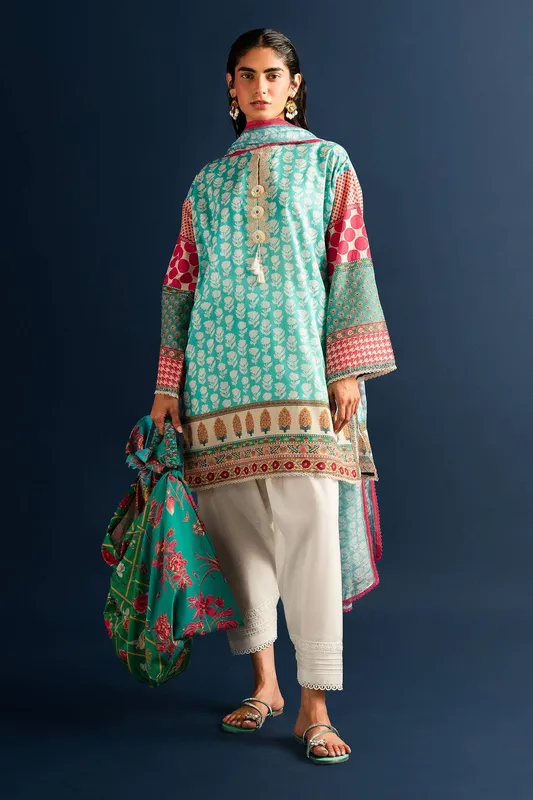 Sana Safinaz Mahay Summer Lawn 24 Ferozi Organza – view 1 – Poshaq