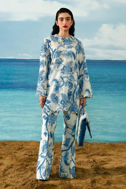 Sana Safinaz Mahay Summer Lawn 24 Blue Organza – view 1 – Poshaq