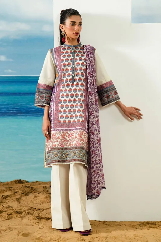 Sana Safinaz Mahay Summer Lawn 24 Purple Organza – view 1 – Poshaq