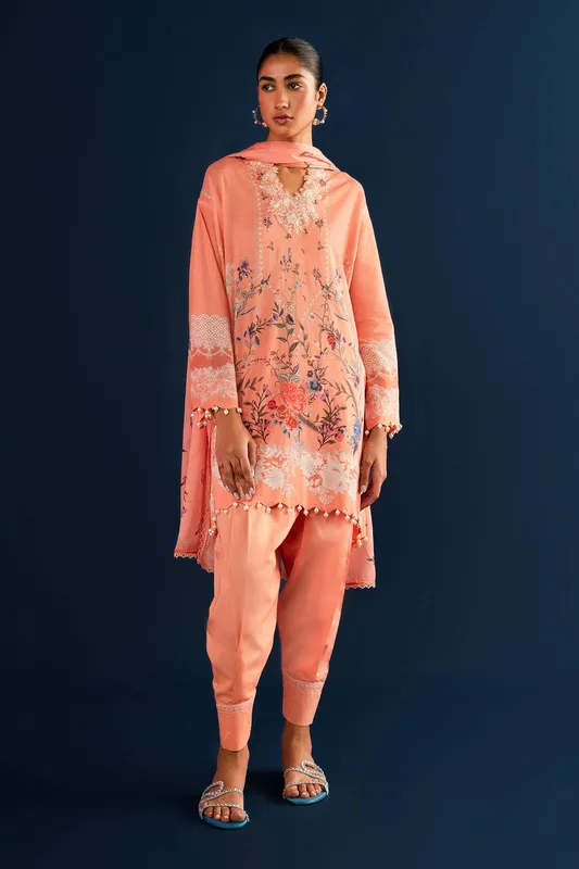 Sana Safinaz Mahay Summer Lawn 24 Pink Organza – view 1 – Poshaq