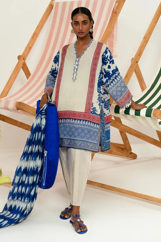 Sana Safinaz Mahay Summer Lawn 24 White Organza – view 1 – Poshaq