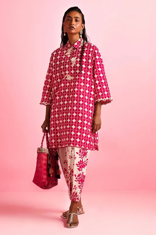 Sana Safinaz Mahay Summer Lawn 24 Pink Organza – view 1 – Poshaq