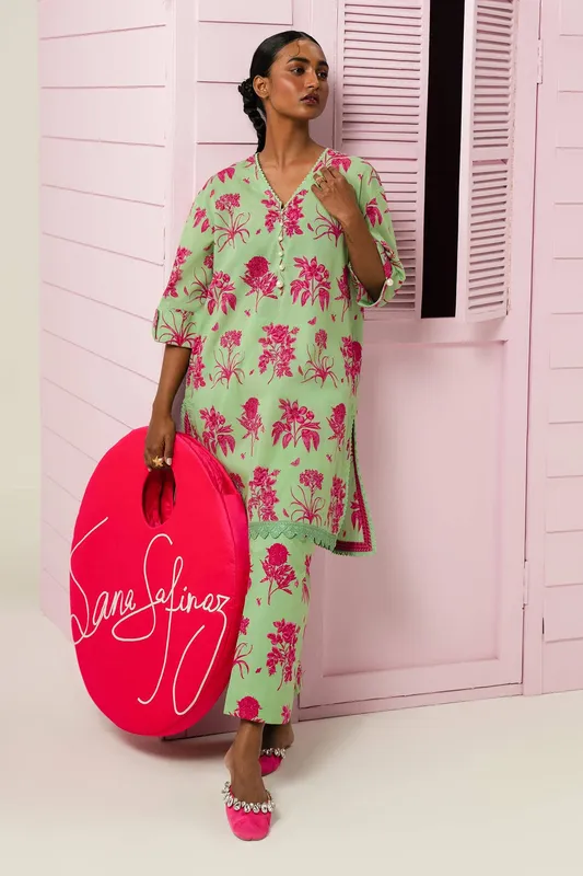 Sana Safinaz Mahay Summer Lawn 24 Green Organza – view 1 – Poshaq