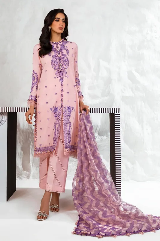 Sana Safinaz Muzlin Summer 24 Pink Organza – view 1 – Poshaq