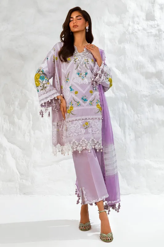 Sana Safinaz Muzlin Summer 24 Purple Organza – view 1 – Poshaq