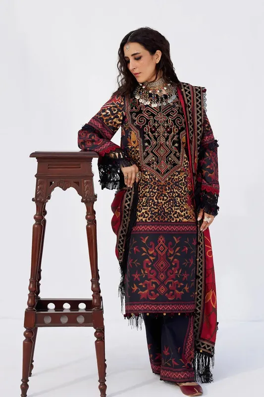 Saira Rizwan Winter Khaddar 25 Black Khaddar – view 1 – Poshaq
