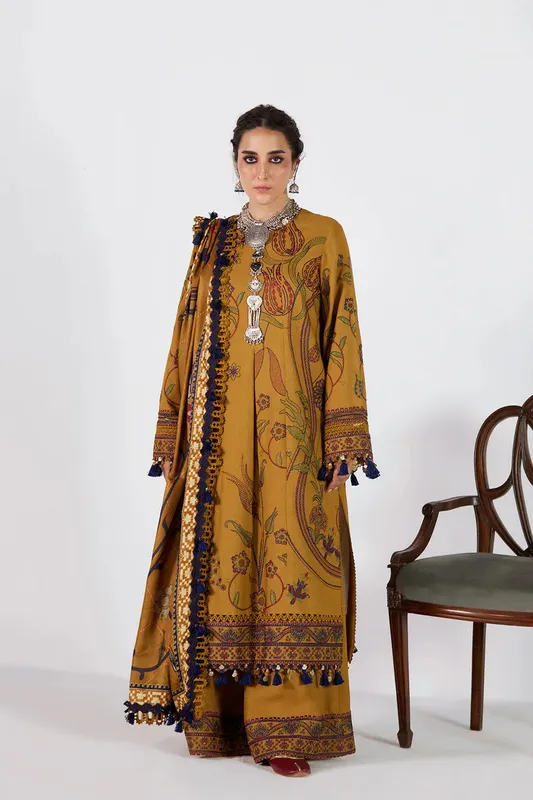 Saira Rizwan Winter Khaddar 25 Mustard Khaddar – view 1 – Poshaq