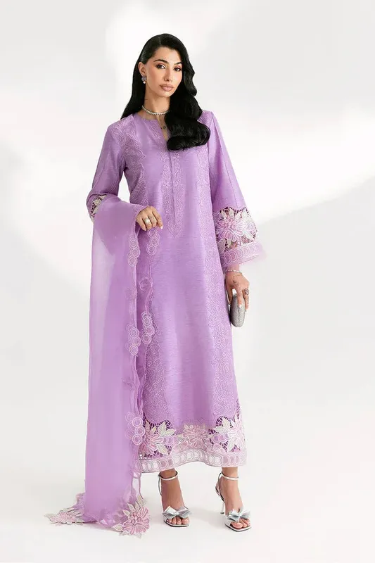 Saira Rizwan Silk Pret 25 Purple Organza – view 1 – Poshaq