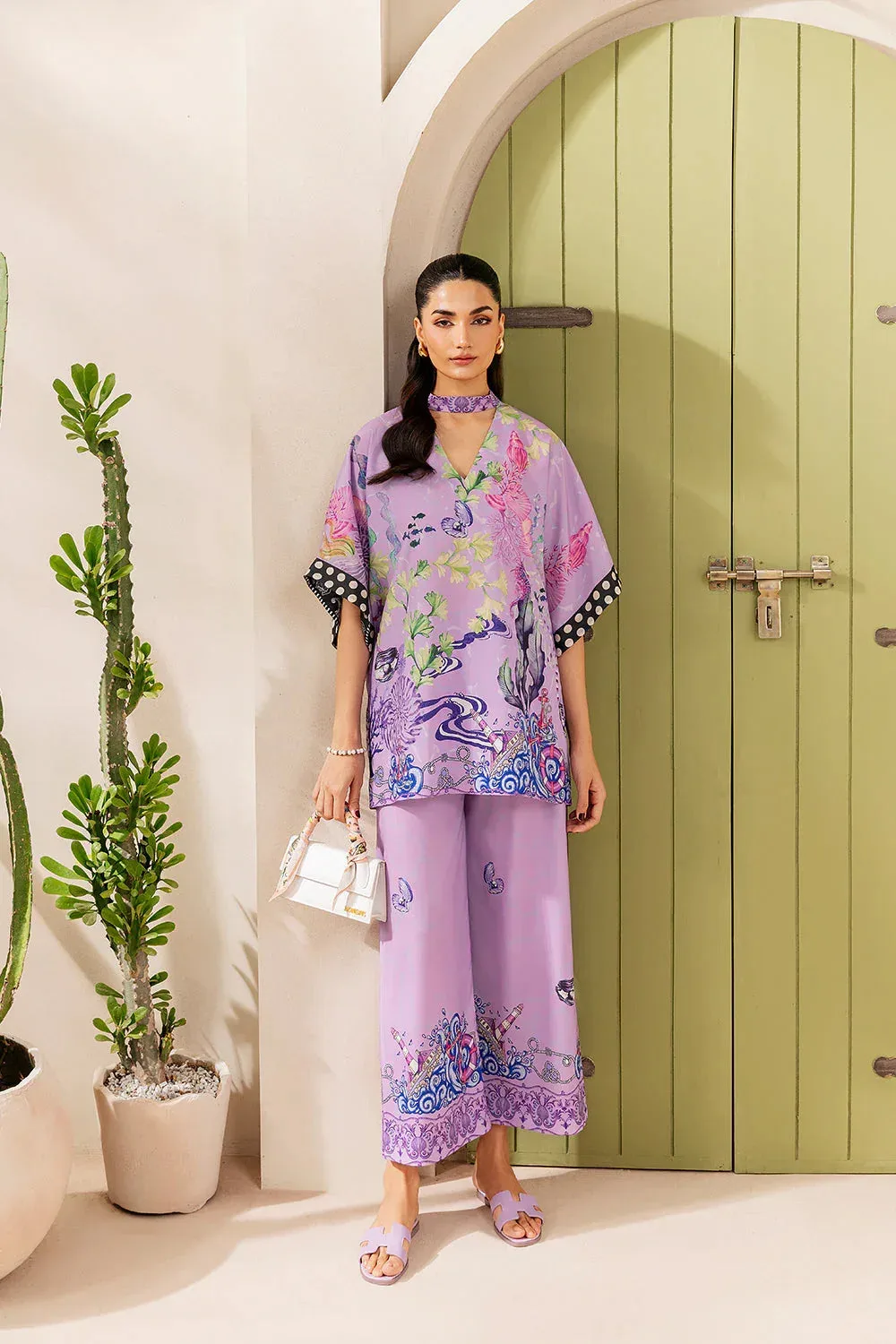 Saira Rizwan Silk Coords 25 Lilac Silk – view 1 – Poshaq