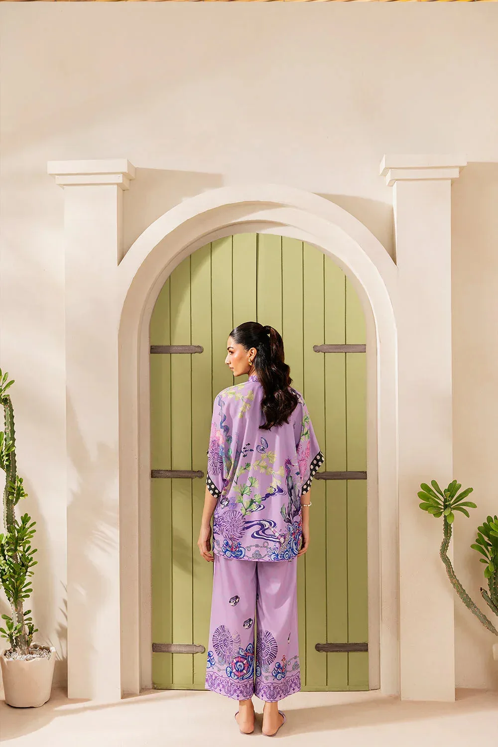 Saira Rizwan Silk Coords 25 Lilac Silk – view 2 – Poshaq