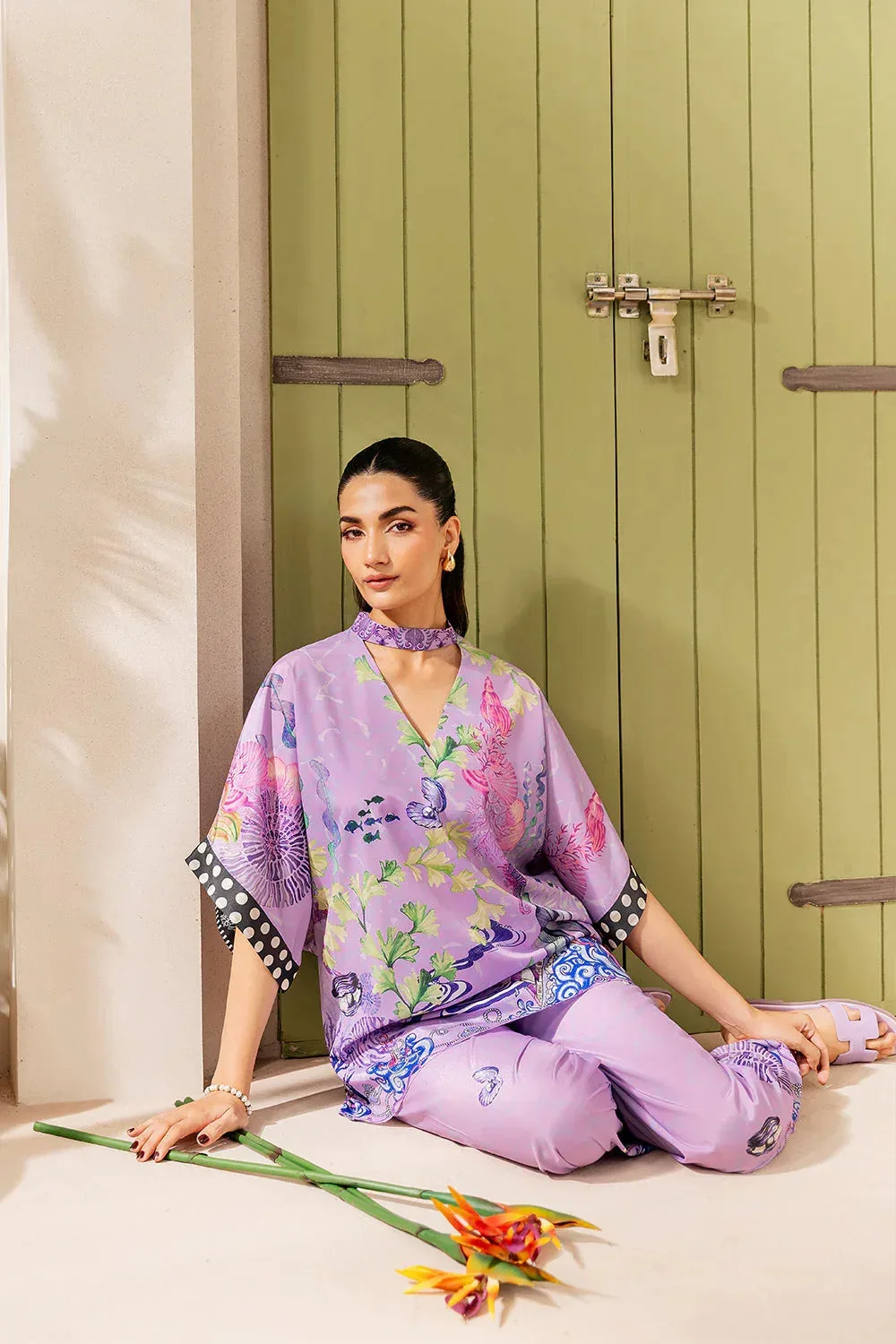 Saira Rizwan Silk Coords 25 Lilac Silk – view 4 – Poshaq