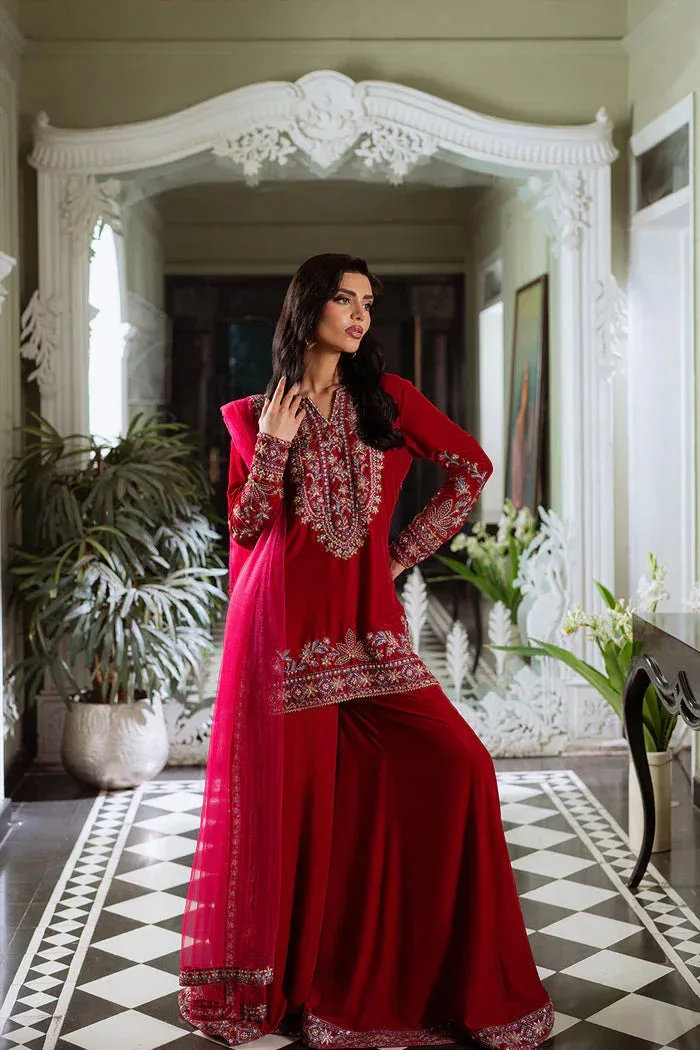 Saira Rizwan Velvet Pret 25 Red Velvet – view 2 – Poshaq