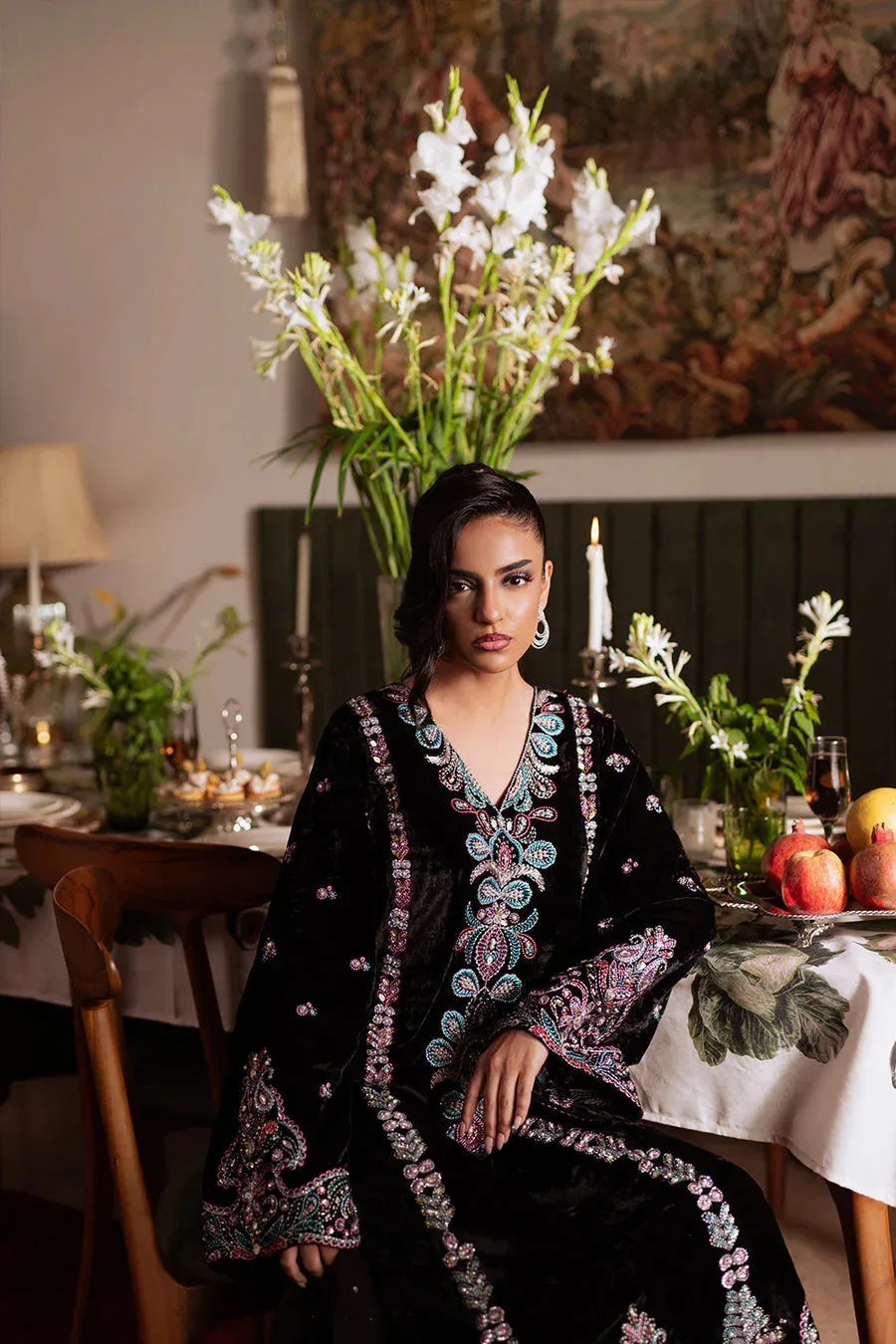Saira Rizwan Velvet Pret 25 Black Velvet – view 6 – Poshaq