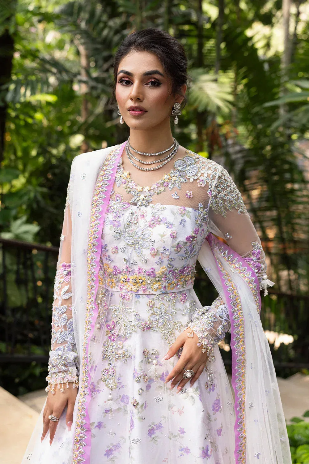Saira Rizwan Wedding 2025 White Raw Silk – view 3 – Poshaq