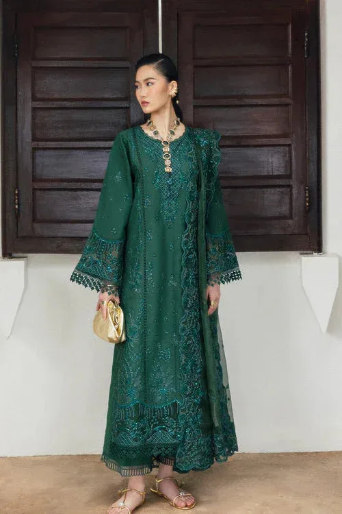 Saira Rizwan Sajri Festive Emerald Green Organza – view 1 – Poshaq