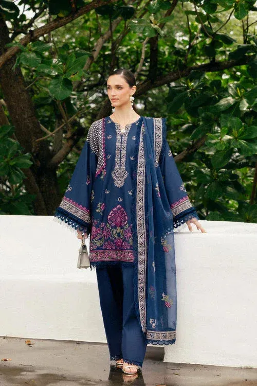 Saira Rizwan Sajri Festive Royal Blue Organza – view 1 – Poshaq