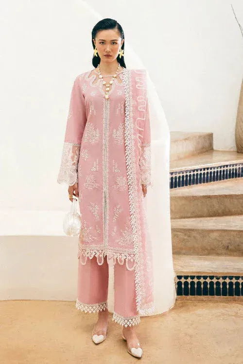 Saira Rizwan Sajri Festive Baby Pink Organza – view 1 – Poshaq