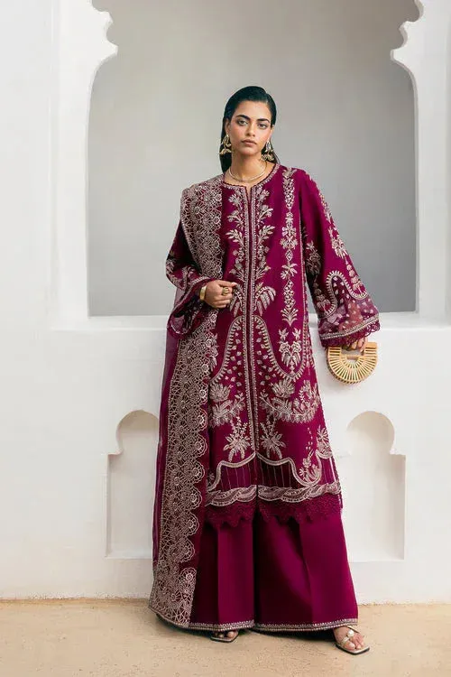 Saira Rizwan Sajri Festive Fuchsia Pink Organza – view 1 – Poshaq
