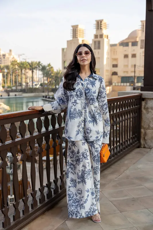 Saira Rizwan Resort Collection 25 White Silk – view 1 – Poshaq