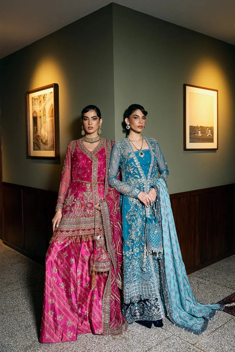 Saira Rizwan Festive Formals 24 Teal Raw Silk – view 7 – Poshaq
