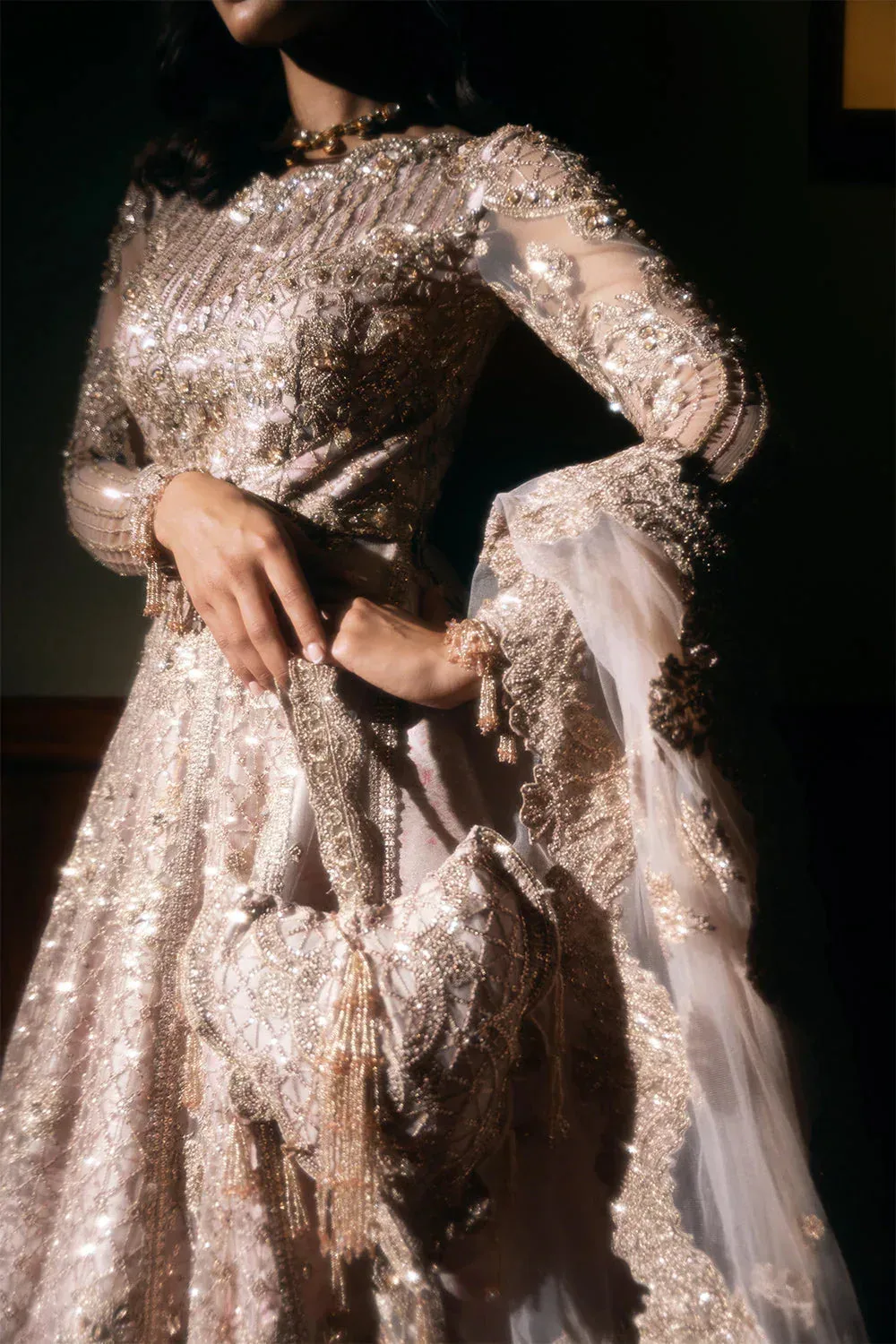 Saira Rizwan Festive Formals 24 Off White Raw Silk – view 4 – Poshaq