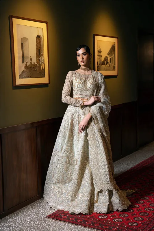 Saira Rizwan Festive Formals 24 Silver Raw Silk – view 1 – Poshaq
