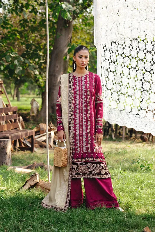 Saira Rizwan Winter 2024 Hot Pink Khaddar – view 1 – Poshaq