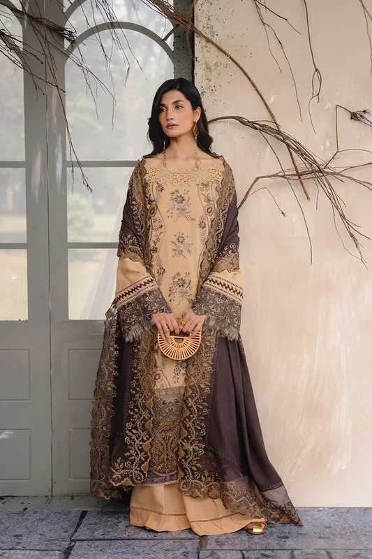 Saira Rizwan Winter 2024 Beige Karandi – view 1 – Poshaq