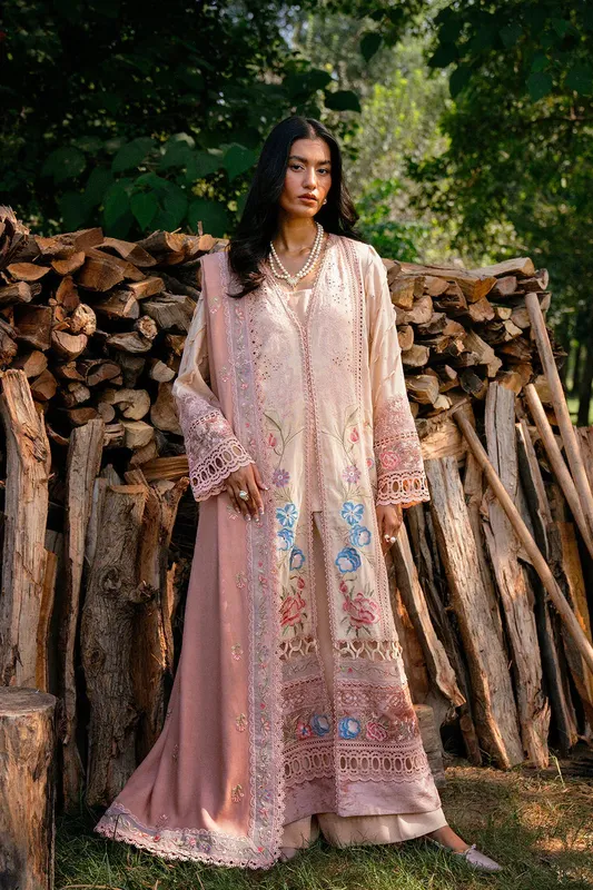 Saira Rizwan Winter 2024 Peach Karandi – view 1 – Poshaq