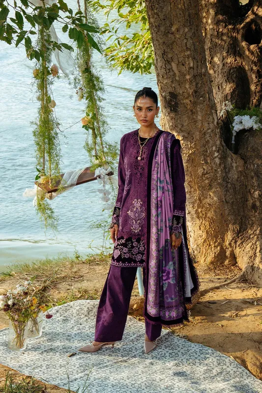 Saira Rizwan Winter 2024 Purple Khaddar – view 1 – Poshaq