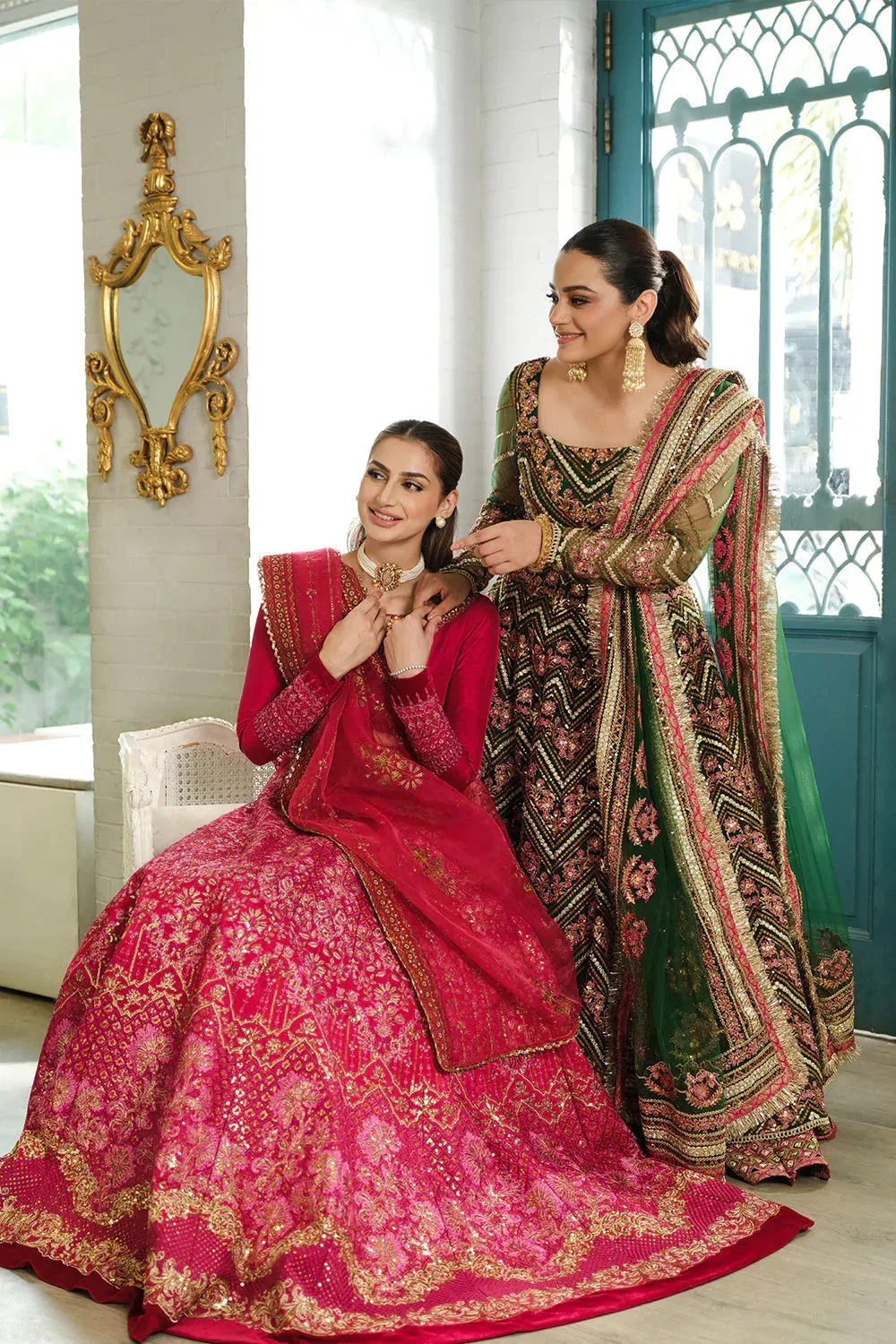Saira Rizwan Naqsh Festive Fuchsia Raw Silk – view 10 – Poshaq