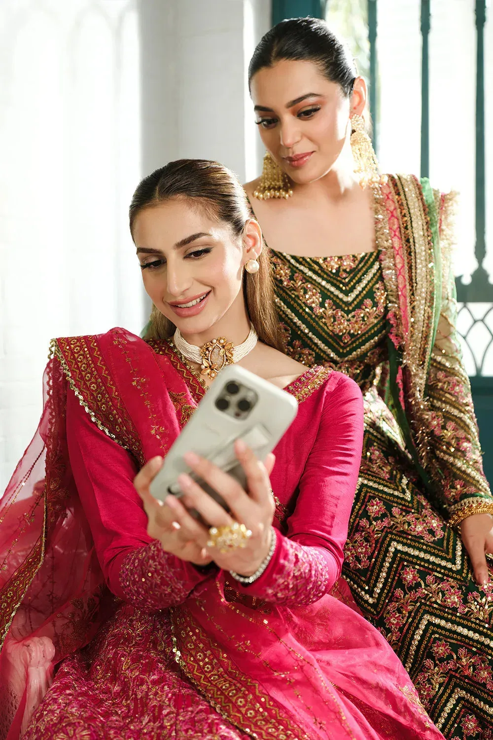 Saira Rizwan Naqsh Festive Fuchsia Raw Silk – view 8 – Poshaq