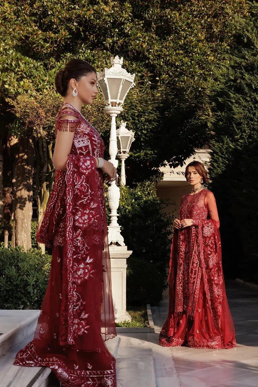 Saira Rizwan Lumiere Festive 23 Red Raw Silk – view 4 – Poshaq