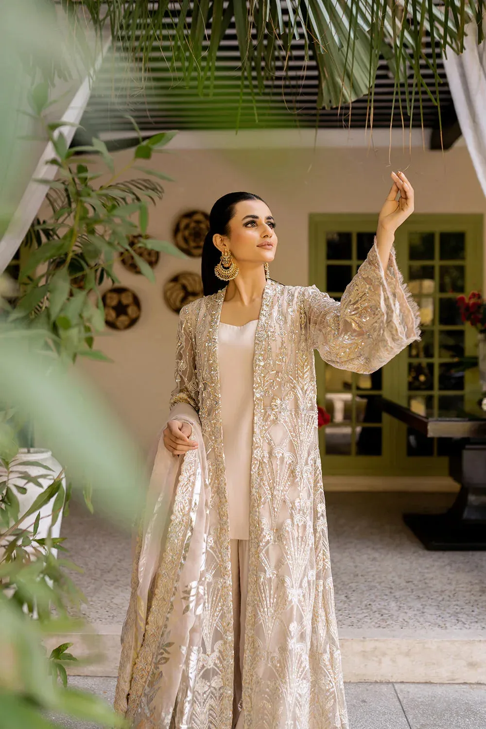 Saira Rizwan Serafina Festive Formals Peach Raw Silk – view 10 – Poshaq