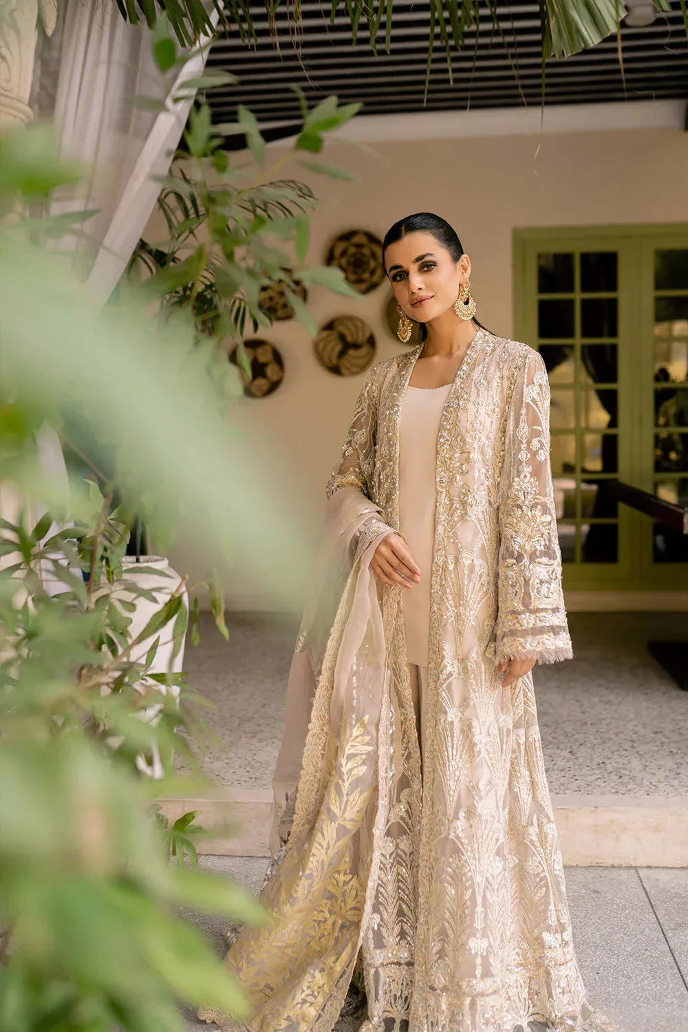 Saira Rizwan Serafina Festive Formals Peach Raw Silk – view 9 – Poshaq