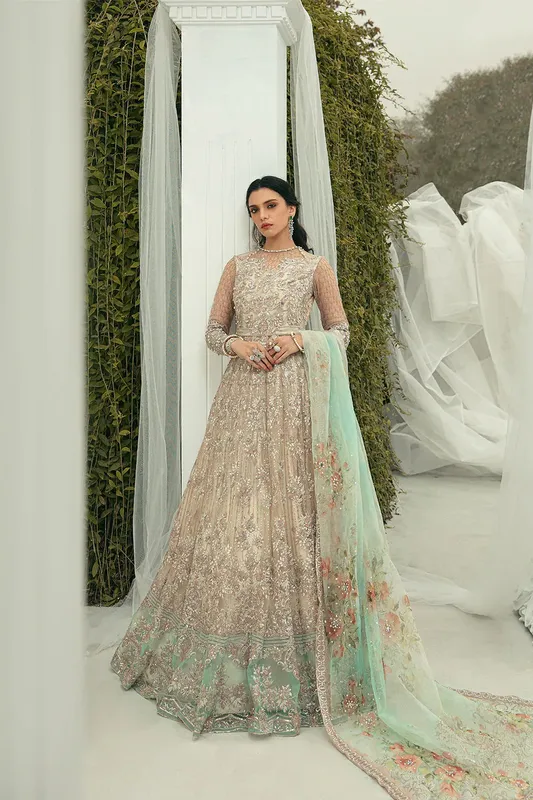 Saira Rizwan Serafina Festive Formals Ivory Organza – view 1 – Poshaq