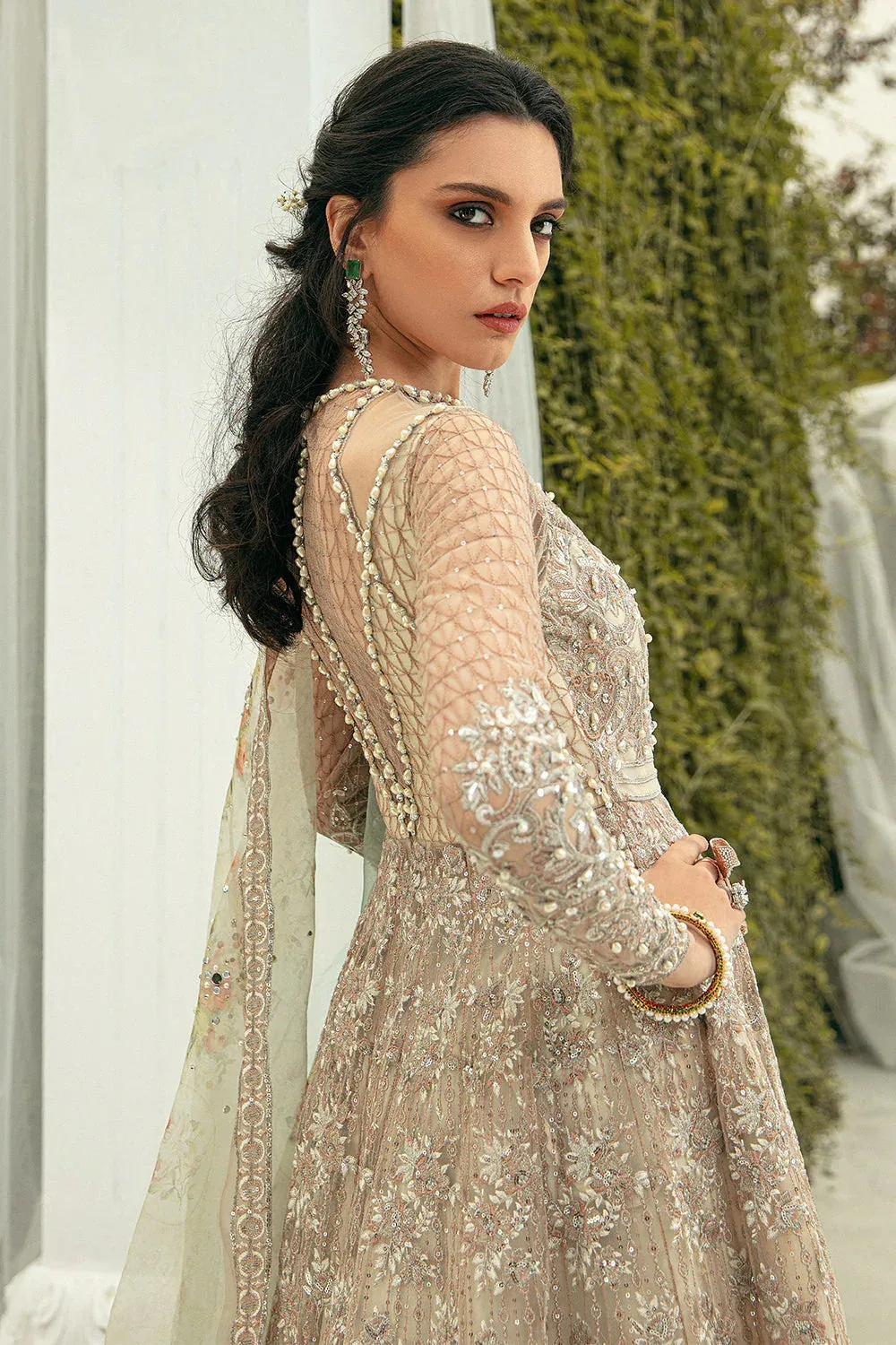 Saira Rizwan Serafina Festive Formals Ivory Organza – view 5 – Poshaq
