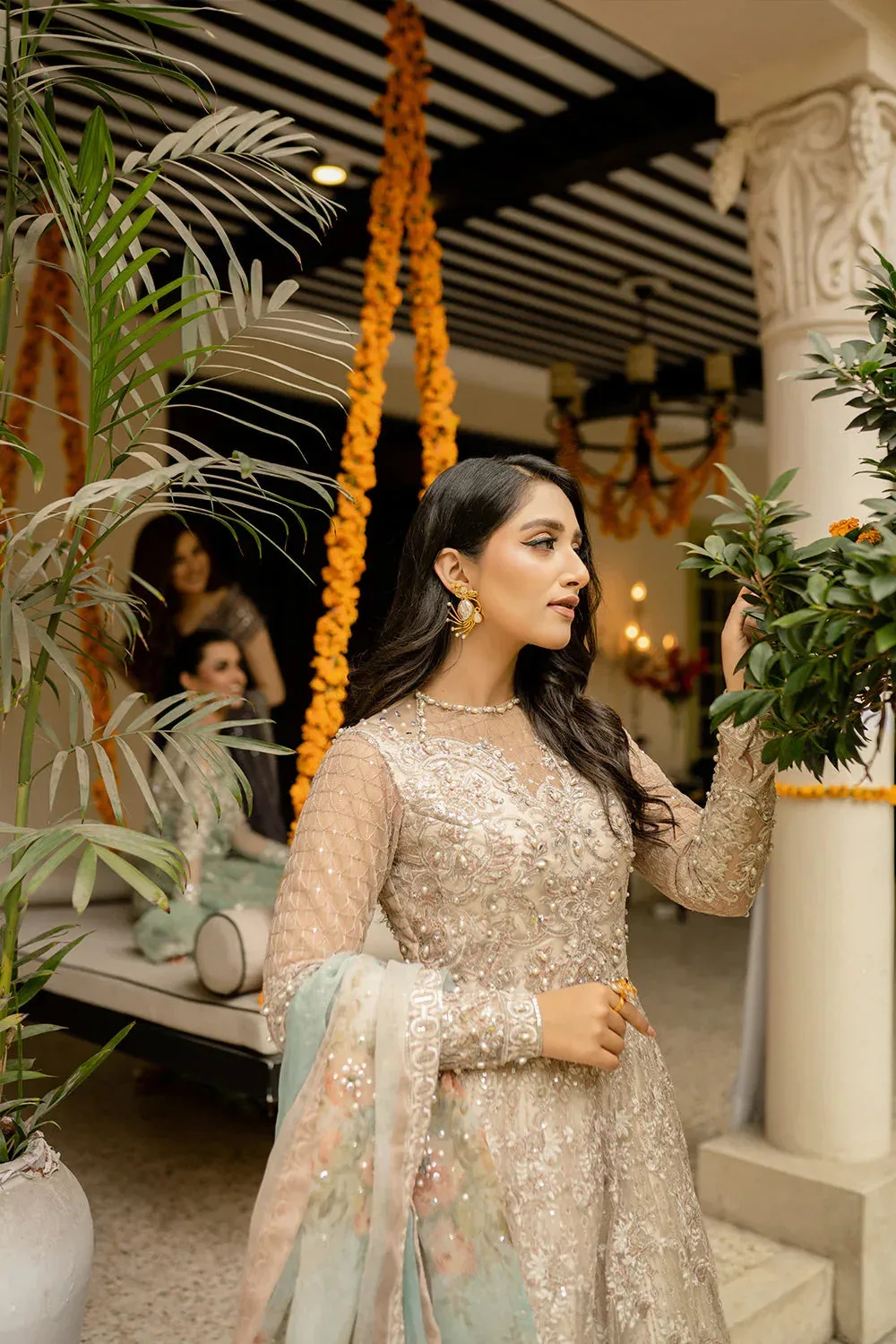 Saira Rizwan Serafina Festive Formals Ivory Organza – view 6 – Poshaq