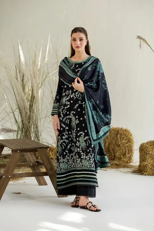 Sobia Nazir Winter 25 Black Jacquard – view 1 – Poshaq