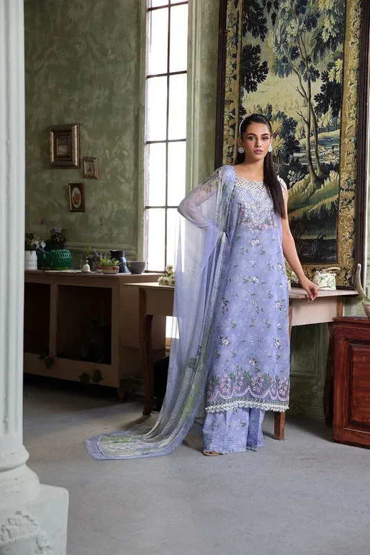 Sobia Nazir Vital Lawn 25 Lavender Chiffon – view 1 – Poshaq