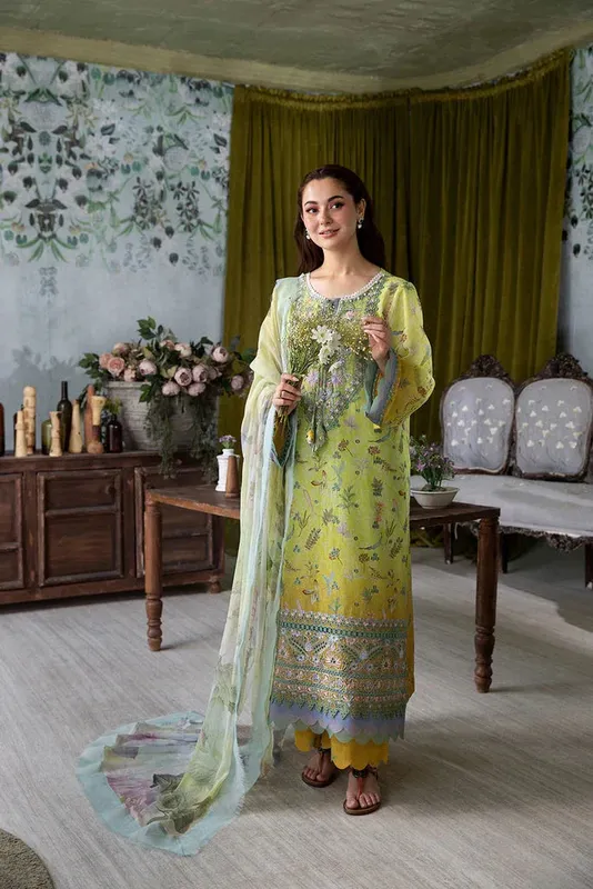 Sobia Nazir Vital Lawn 25 Lime Chiffon – view 1 – Poshaq