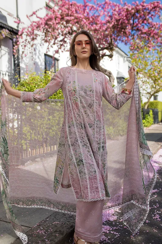 Sobia Nazir Basics 25 Dusty Pink Chiffon – view 1 – Poshaq